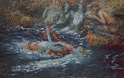 Rupert Bunny Mermaids dancing oil painting
